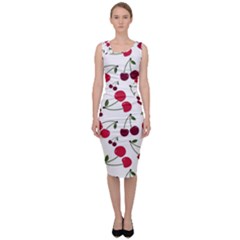 Cute cherry pattern Sleeveless Pencil Dress