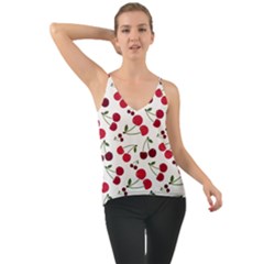 Cute Cherry Pattern Chiffon Cami by TastefulDesigns