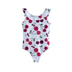 Cute cherry pattern Kids  Frill Swimsuit