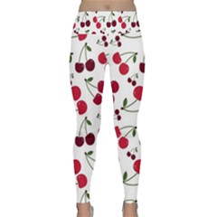 Cute cherry pattern Lightweight Velour Classic Yoga Leggings