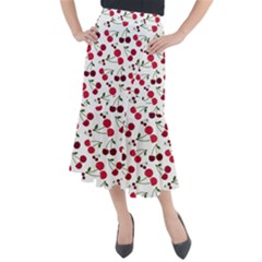 Cute cherry pattern Midi Mermaid Skirt