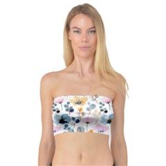 Watercolor Floral Seamless Pattern Bandeau Top by TastefulDesigns