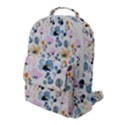 Watercolor Floral Seamless Pattern Flap Pocket Backpack (Large) View1