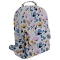 Watercolor Floral Seamless Pattern Flap Pocket Backpack (Large) View2