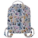 Watercolor Floral Seamless Pattern Flap Pocket Backpack (Large) View3