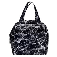 Black And White Abstract Textured Print Boxy Hand Bag by dflcprintsclothing