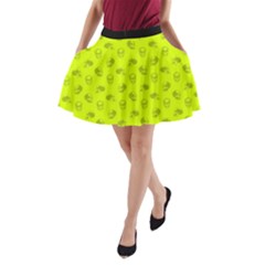 Noen1 Skull A-line Pocket Skirt