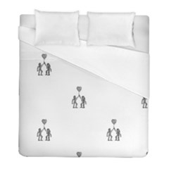 Love Symbol Drawing Duvet Cover (full/ Double Size)
