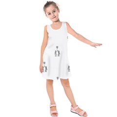 Love Symbol Drawing Kids  Sleeveless Dress by dflcprintsclothing