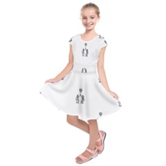 Love Symbol Drawing Kids  Short Sleeve Dress by dflcprintsclothing