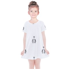 Love Symbol Drawing Kids  Simple Cotton Dress by dflcprintsclothing