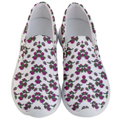 Sakura Blossoms On White Color Men s Lightweight Slip Ons by pepitasart