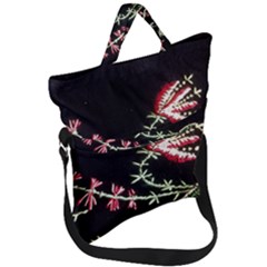 Peace Flower Fold Over Handle Tote Bag