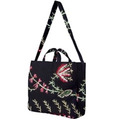 Peace Flower Square Shoulder Tote Bag by DeneWestUK