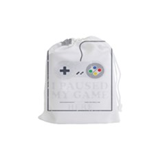 Ipaused2 Drawstring Pouch (Medium)