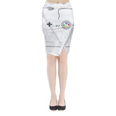 Ipaused2 Midi Wrap Pencil Skirt