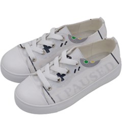 Ipaused2 Kids  Low Top Canvas Sneakers by ChezDeesTees