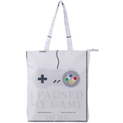 Ipaused2 Double Zip Up Tote Bag