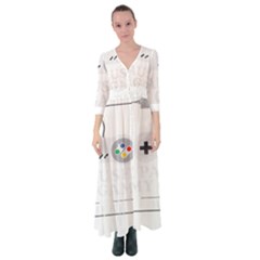 Ipaused2 Button Up Maxi Dress by ChezDeesTees
