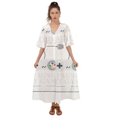 Ipaused2 Kimono Sleeve Boho Dress