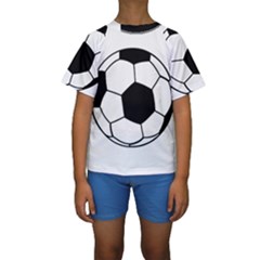 Soccer Lovers Gift Kids  Short Sleeve Swimwear by ChezDeesTees