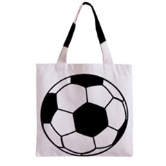 Soccer Lovers Gift Zipper Grocery Tote Bag by ChezDeesTees