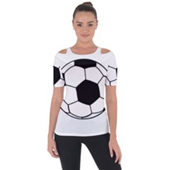 Soccer Lovers Gift Shoulder Cut Out Short Sleeve Top by ChezDeesTees