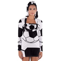 Soccer Lovers Gift Long Sleeve Hooded T-shirt by ChezDeesTees