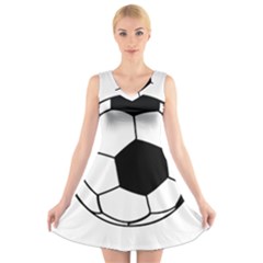 Soccer Lovers Gift V-neck Sleeveless Dress by ChezDeesTees