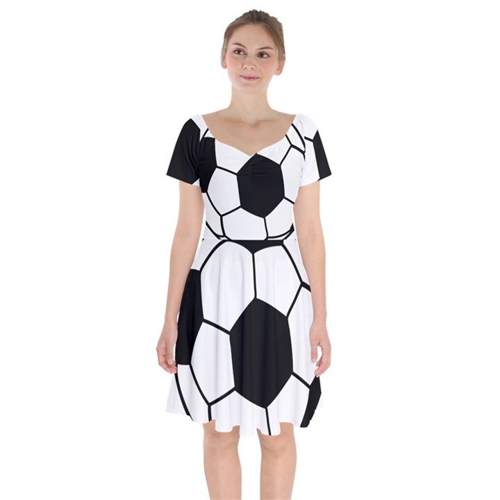 Soccer Lovers Gift Short Sleeve Bardot Dress