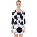 Soccer Lovers Gift V-neck Bodycon Long Sleeve Dress View1