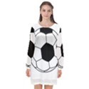 Soccer Lovers Gift Long Sleeve Chiffon Shift Dress  View1
