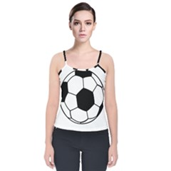 Soccer Lovers Gift Velvet Spaghetti Strap Top by ChezDeesTees