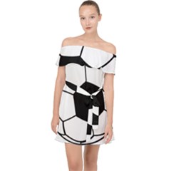 Soccer Lovers Gift Off Shoulder Chiffon Dress by ChezDeesTees