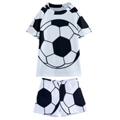 Soccer Lovers Gift Kids  Swim Tee And Shorts Set by ChezDeesTees