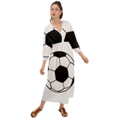 Soccer Lovers Gift Grecian Style  Maxi Dress