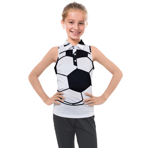 Soccer Lovers Gift Kids  Sleeveless Polo Tee by ChezDeesTees