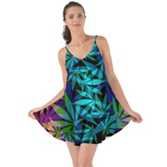420 Ganja Pattern, Weed Leafs, Marihujana In Colors Love The Sun Cover Up by Casemiro
