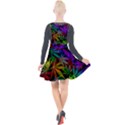 Ganja in rainbow colors, weed pattern, marihujana theme Plunge Pinafore Velour Dress View2