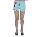 Ice Cream pattern, light blue background Skinny Shorts View1