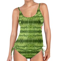 Watermelon Pattern, Fruit Skin In Green Colors Tankini Set