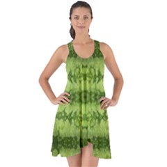 Watermelon Pattern, Fruit Skin In Green Colors Show Some Back Chiffon Dress by Casemiro