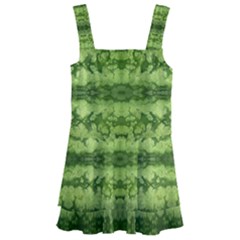 Watermelon Pattern, Fruit Skin In Green Colors Kids  Layered Skirt Swimsuit by Casemiro