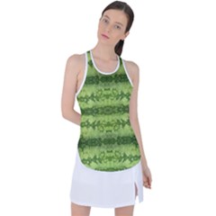 Watermelon Pattern, Fruit Skin In Green Colors Racer Back Mesh Tank Top by Casemiro