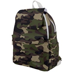 Texture Military Camouflage-repeats Seamless Army Green Hunting Top Flap Backpack by Vaneshart