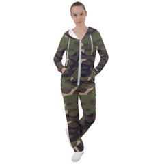 Texture Military Camouflage-repeats Seamless Army Green Hunting Women s Tracksuit