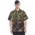 Texture military camouflage-repeats seamless army green hunting Men s Short Sleeve Shirt View1