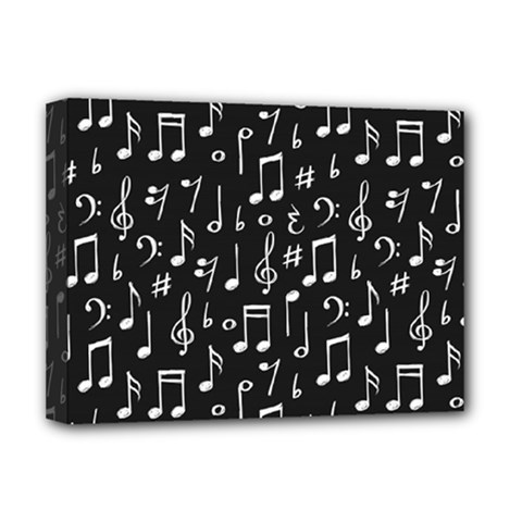 Chalk Music Notes Signs Seamless Pattern Deluxe Canvas 16  X 12  (stretched) 