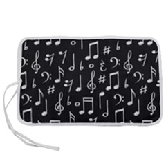 Chalk Music Notes Signs Seamless Pattern Pen Storage Case (m) by Vaneshart