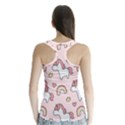 Cute unicorn rainbow seamless pattern background Racer Back Sports Top View2